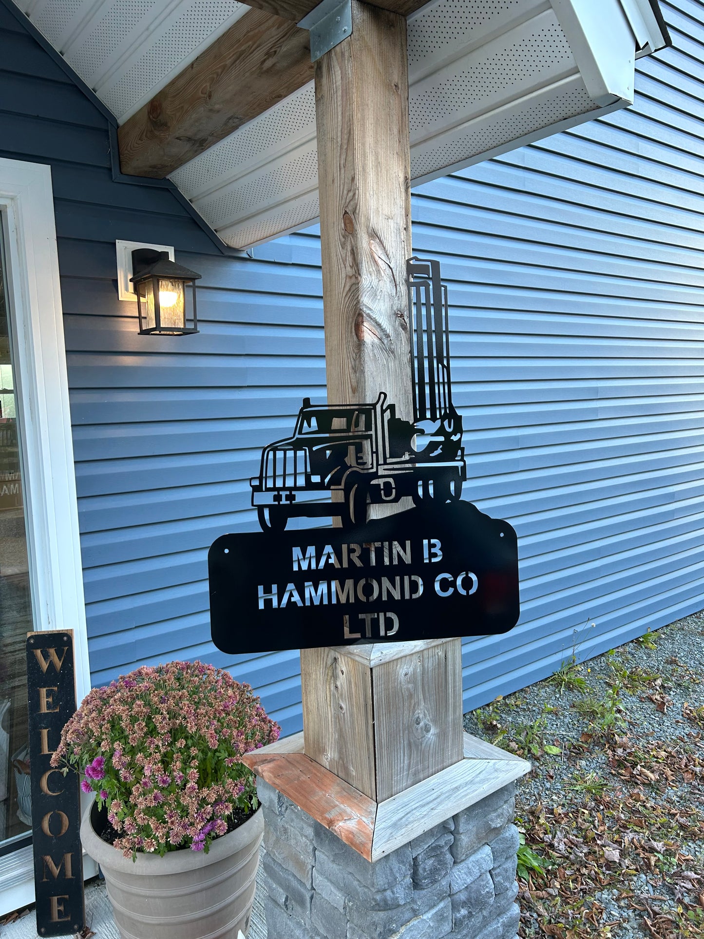 Custom Water Well Drill Rig Metal Sign