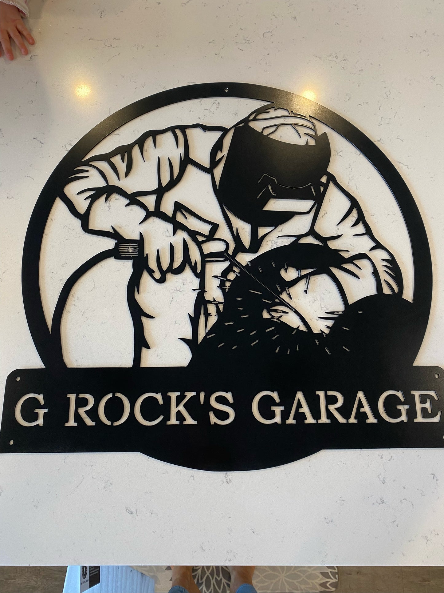 Panneau de soudeur en métal personnalisé