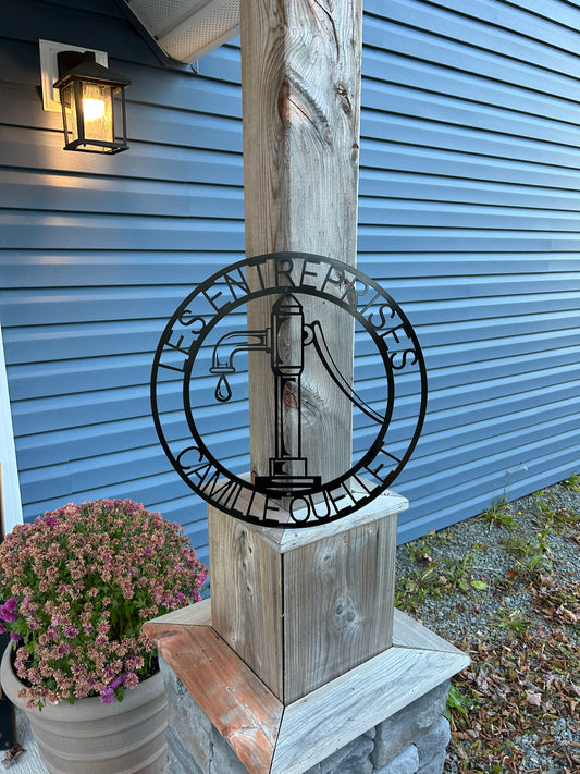 Custom Water Well Pump Metal Sign