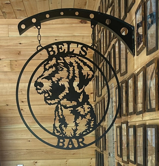 Arched Steel Truss Sign Hanger