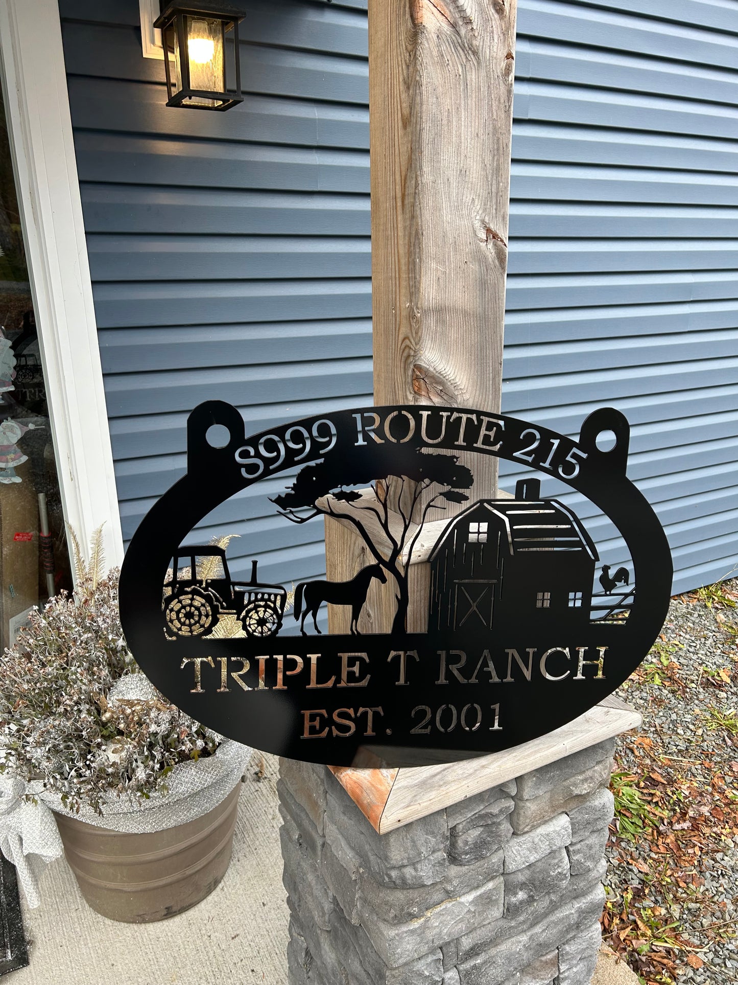 Custom Metal Farm Sign 2