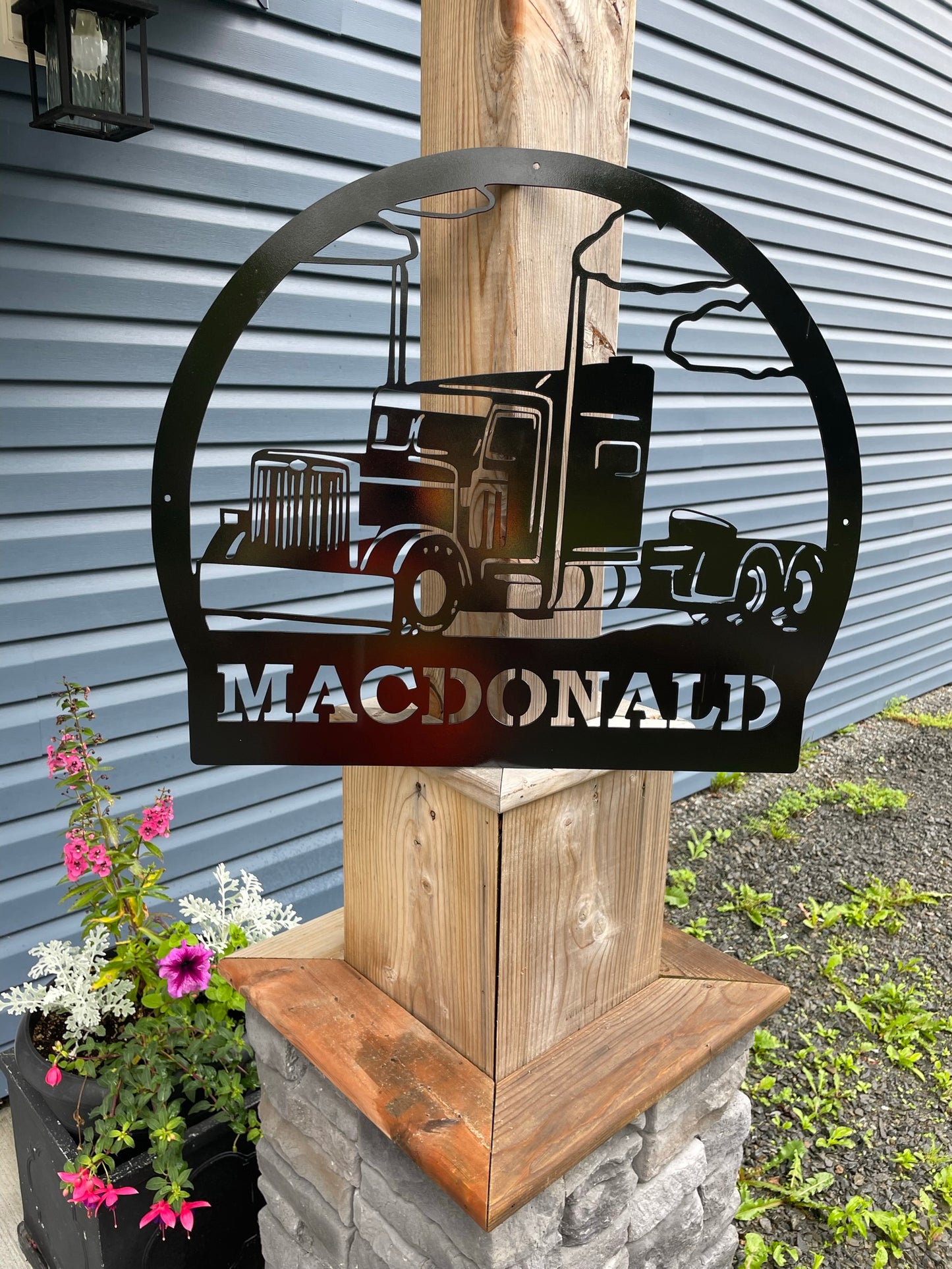 Panneau de camionneur en métal personnalisé 2