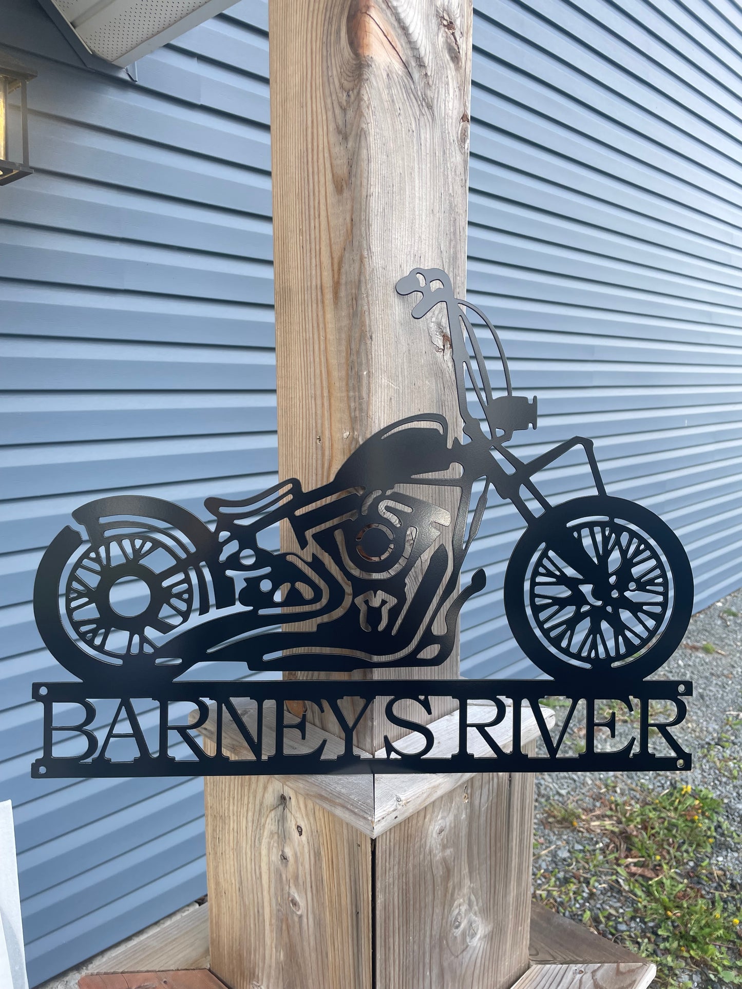 Custom Metal Chopper Motorcycle Garage Sign