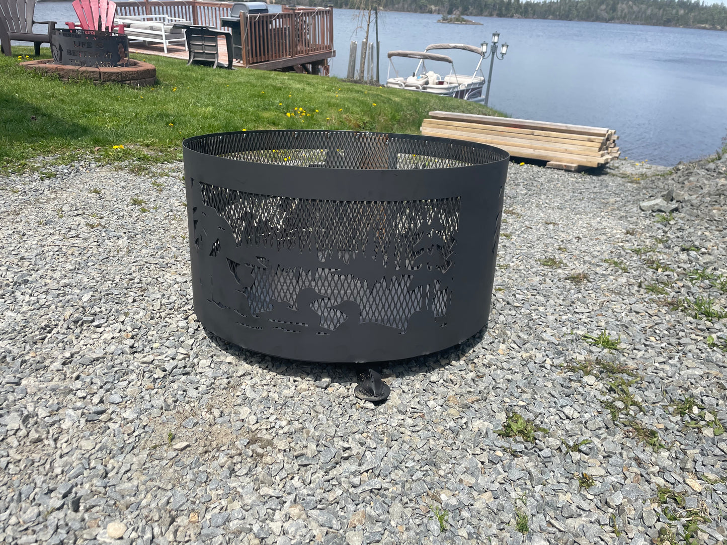 Cercle de feu de la scène des huards