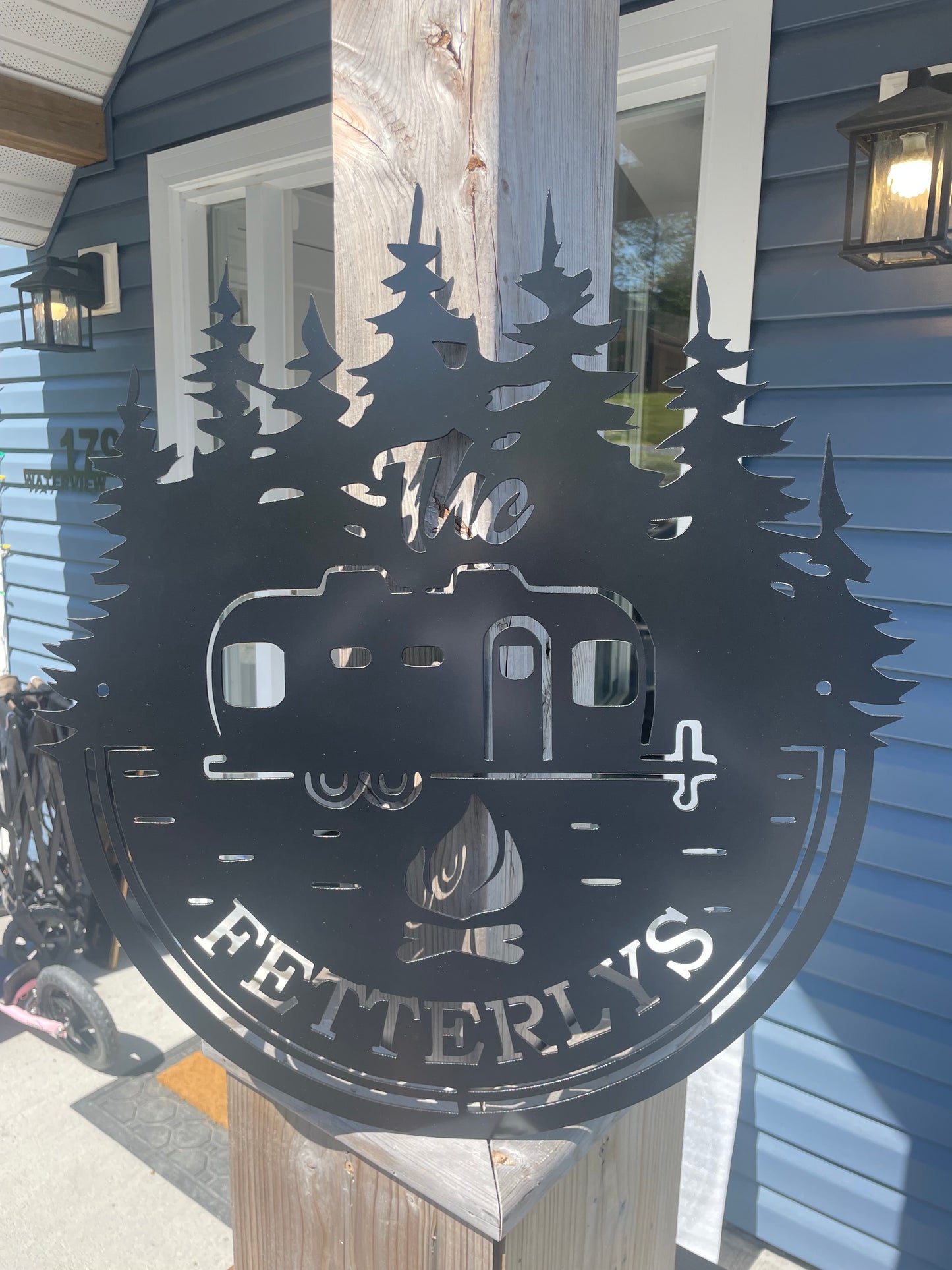 Custom Metal Airstream Trailer Sign