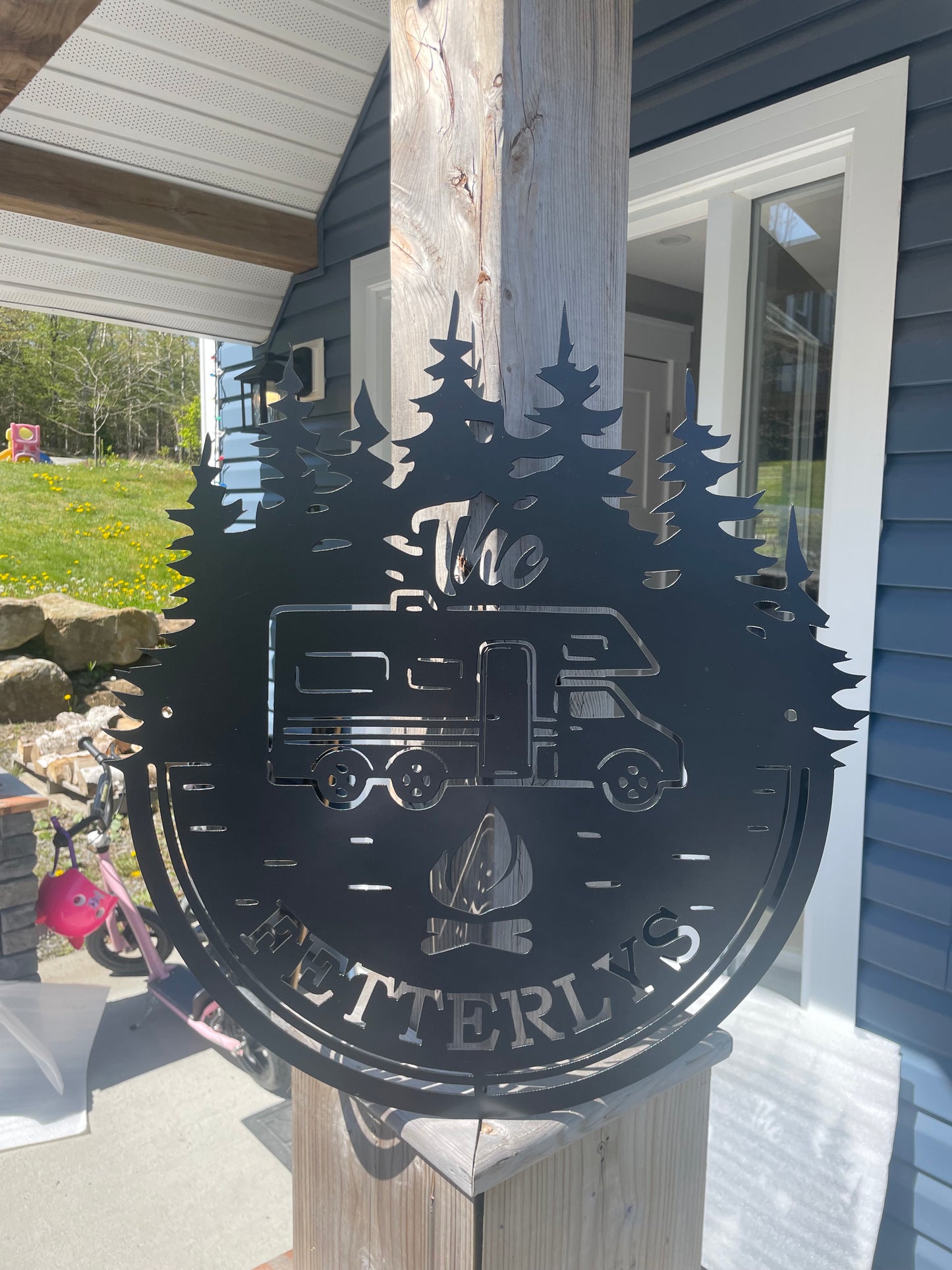 Panneau de camping-car en métal personnalisé