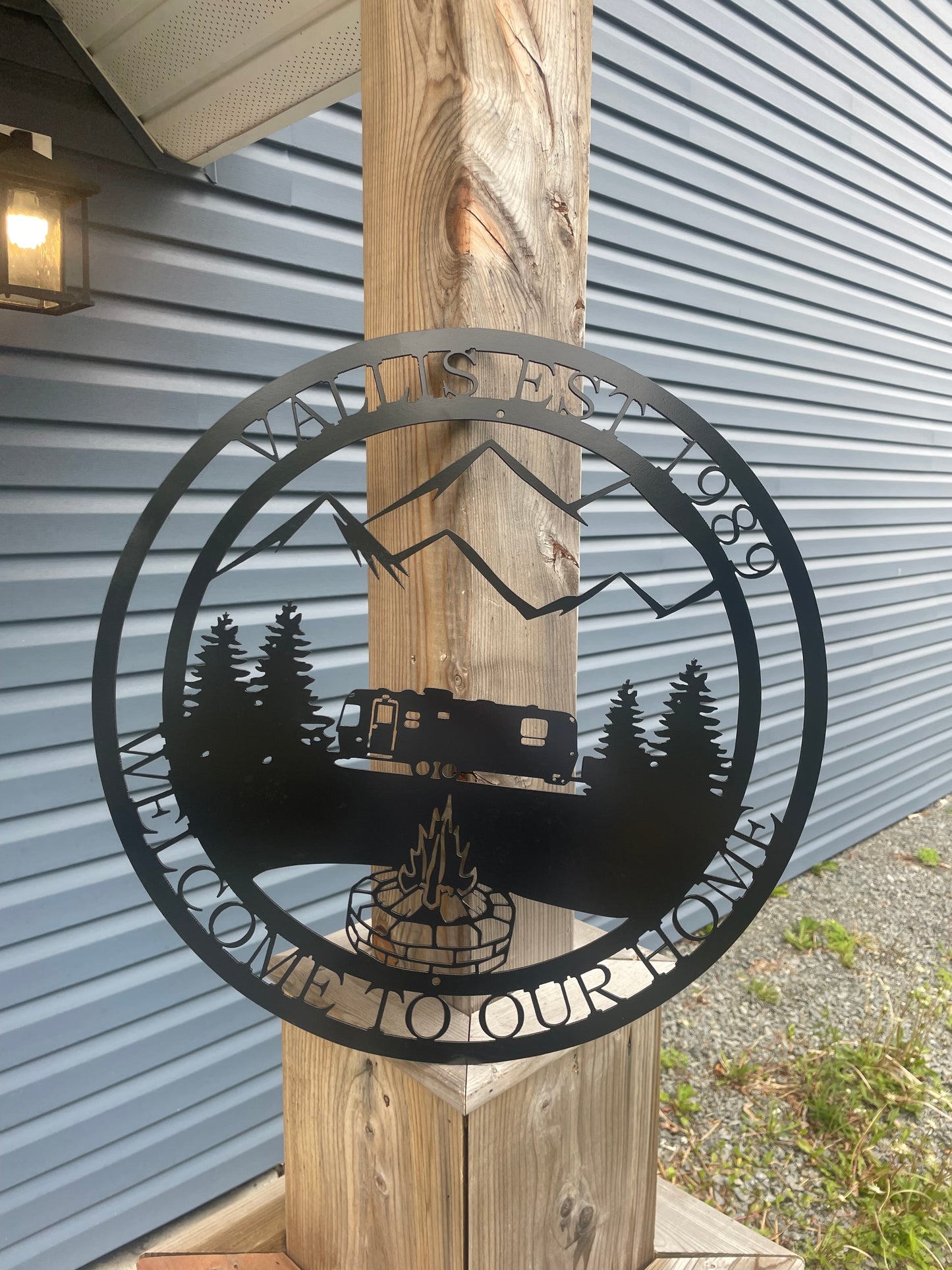 Custom Metal Airstream Trailer Sign 2