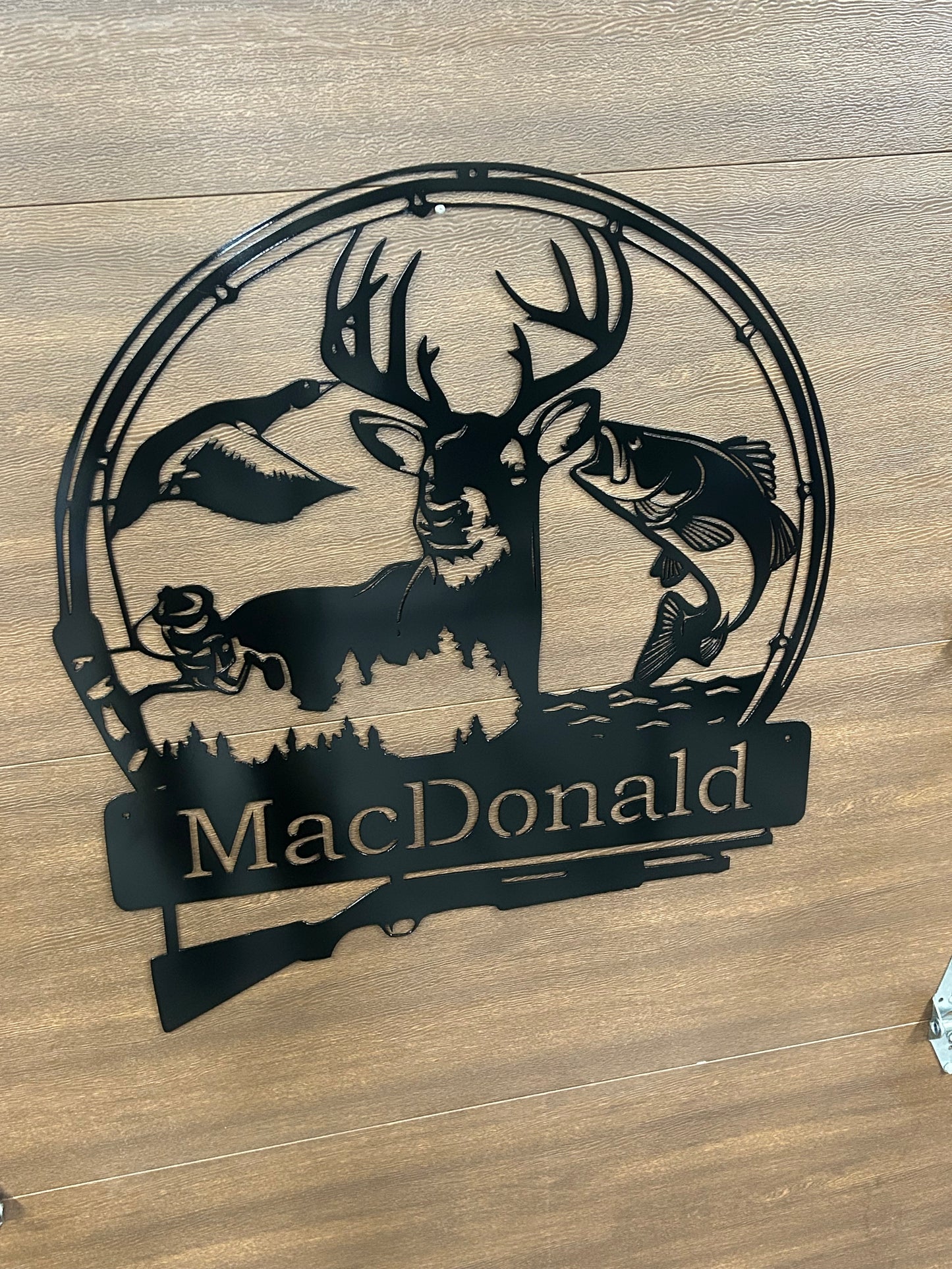 Custom Metal Hunting and Fishing Sign 2