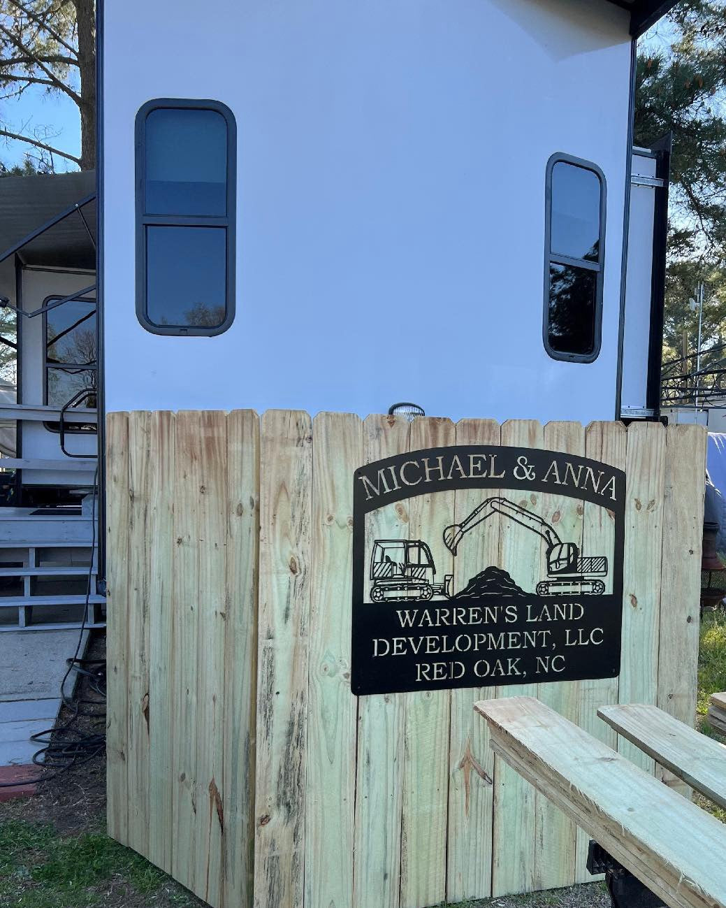 Custom Excavator Dozer Metal Sign
