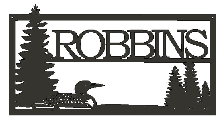 Panneau en métal personnalisé Loon 2