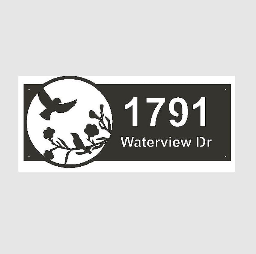 Panneau civique en métal personnalisé avec ancre