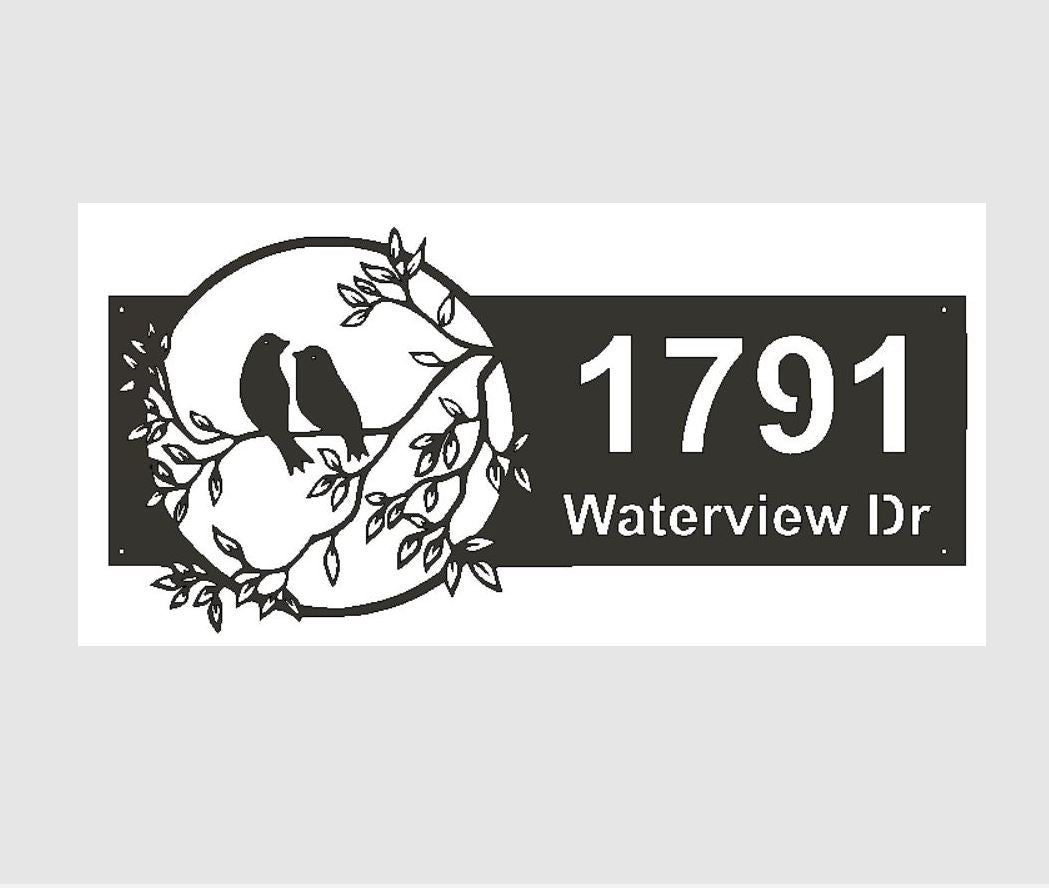 Panneau civique en métal personnalisé avec ancre