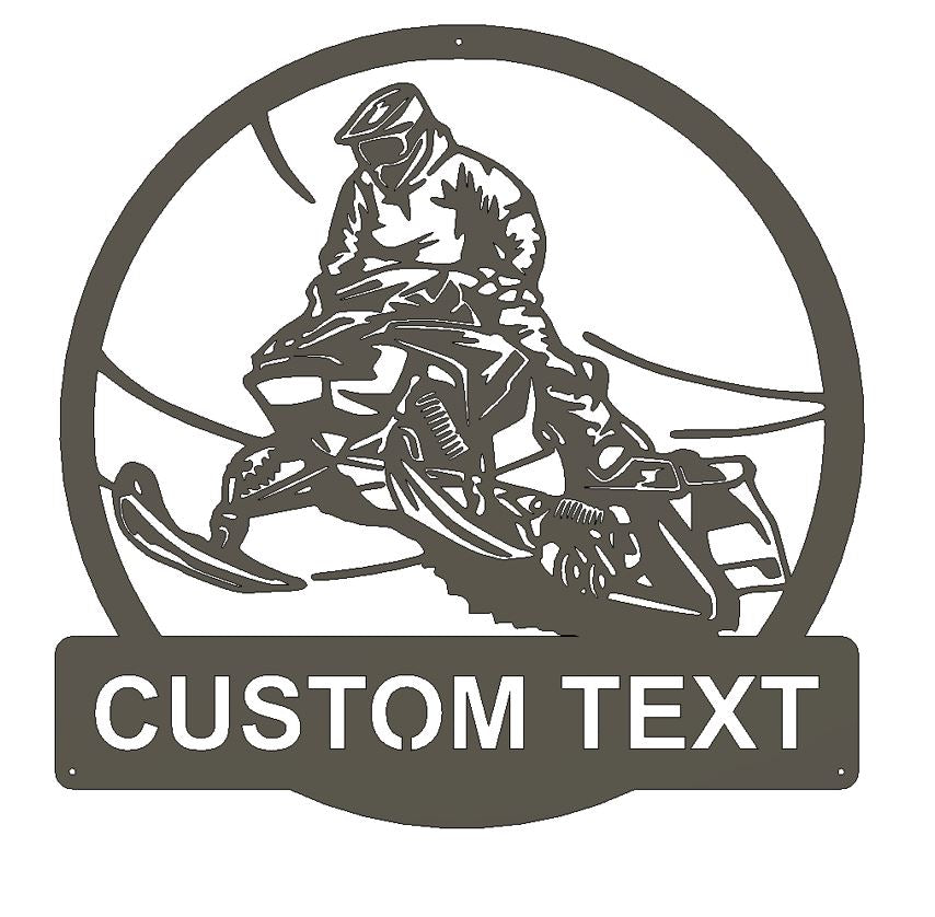 Custom Metal Snowmobile Sign 2