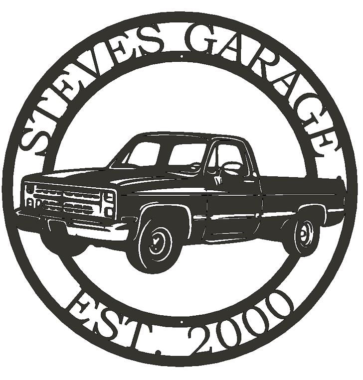 Custom Square Body c10 Metal Sign 2