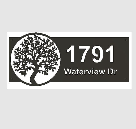 Tree of Life Civic Address Sign