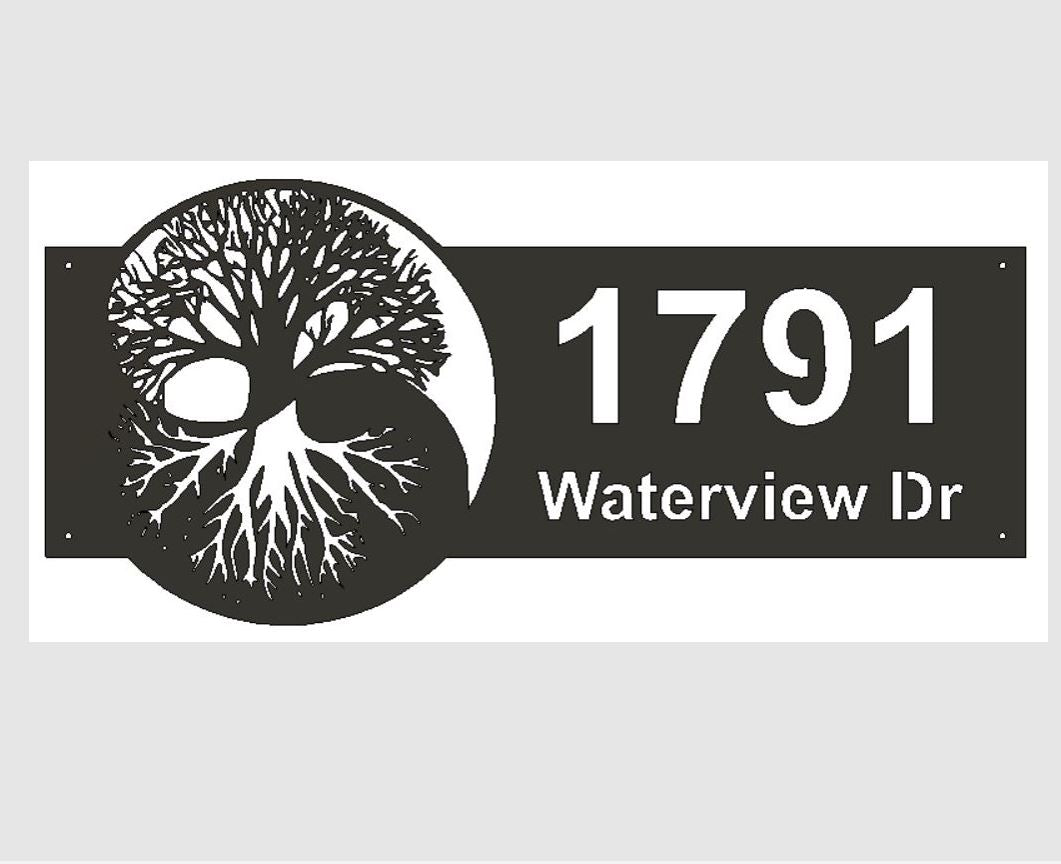 Yin Yang Tree Civic Sign