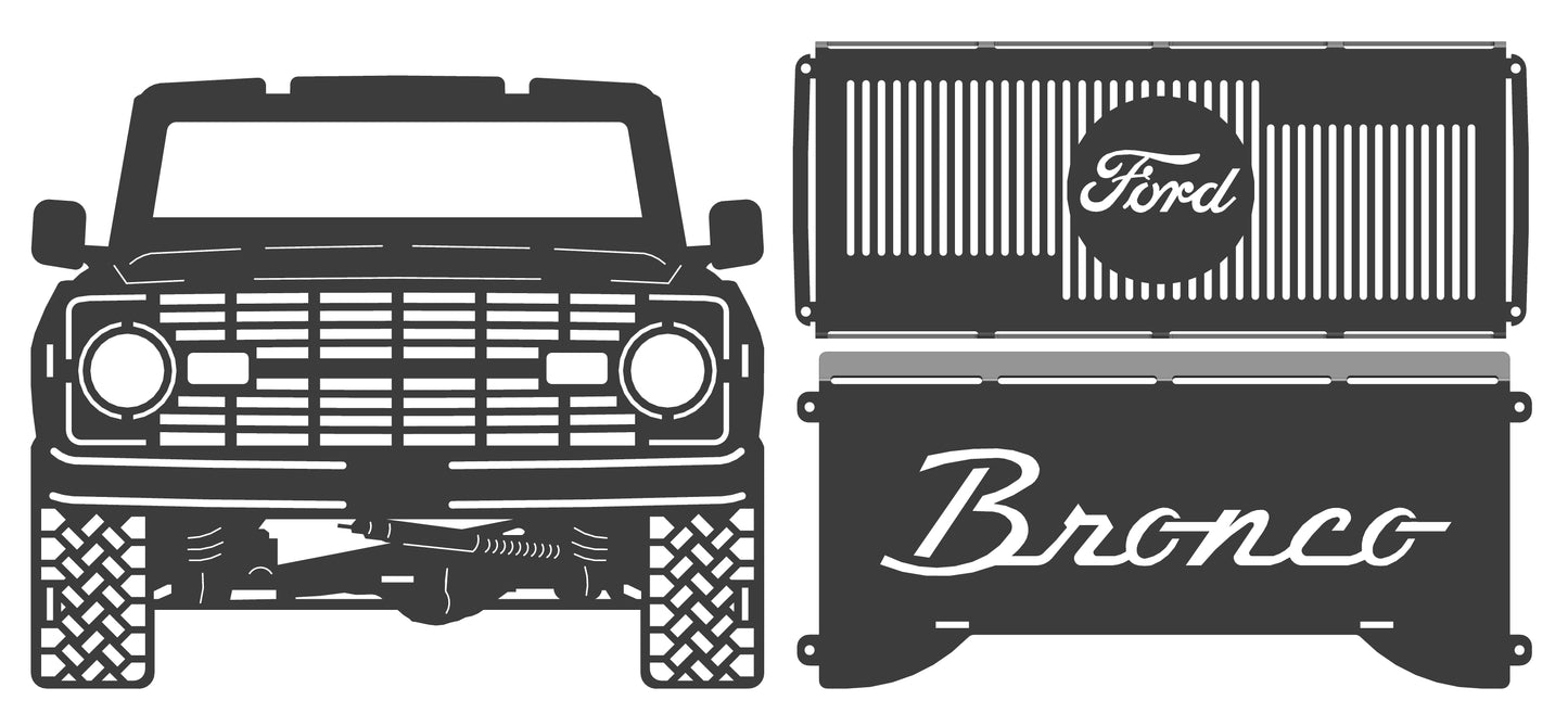 Ford Bronco Collapsible Knockdown Fire Pit Grill