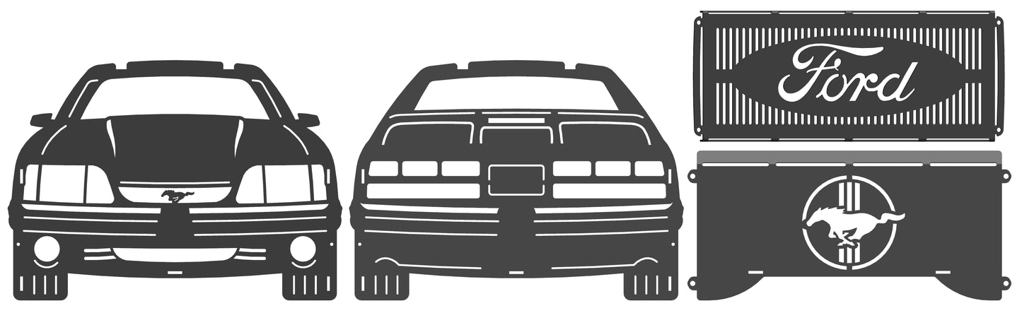 Ford Mustang Fox Body Collapsible Knockdown Fire Pit Grill