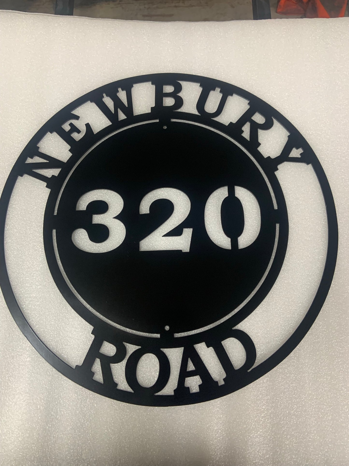 Circular Civic Address Sign