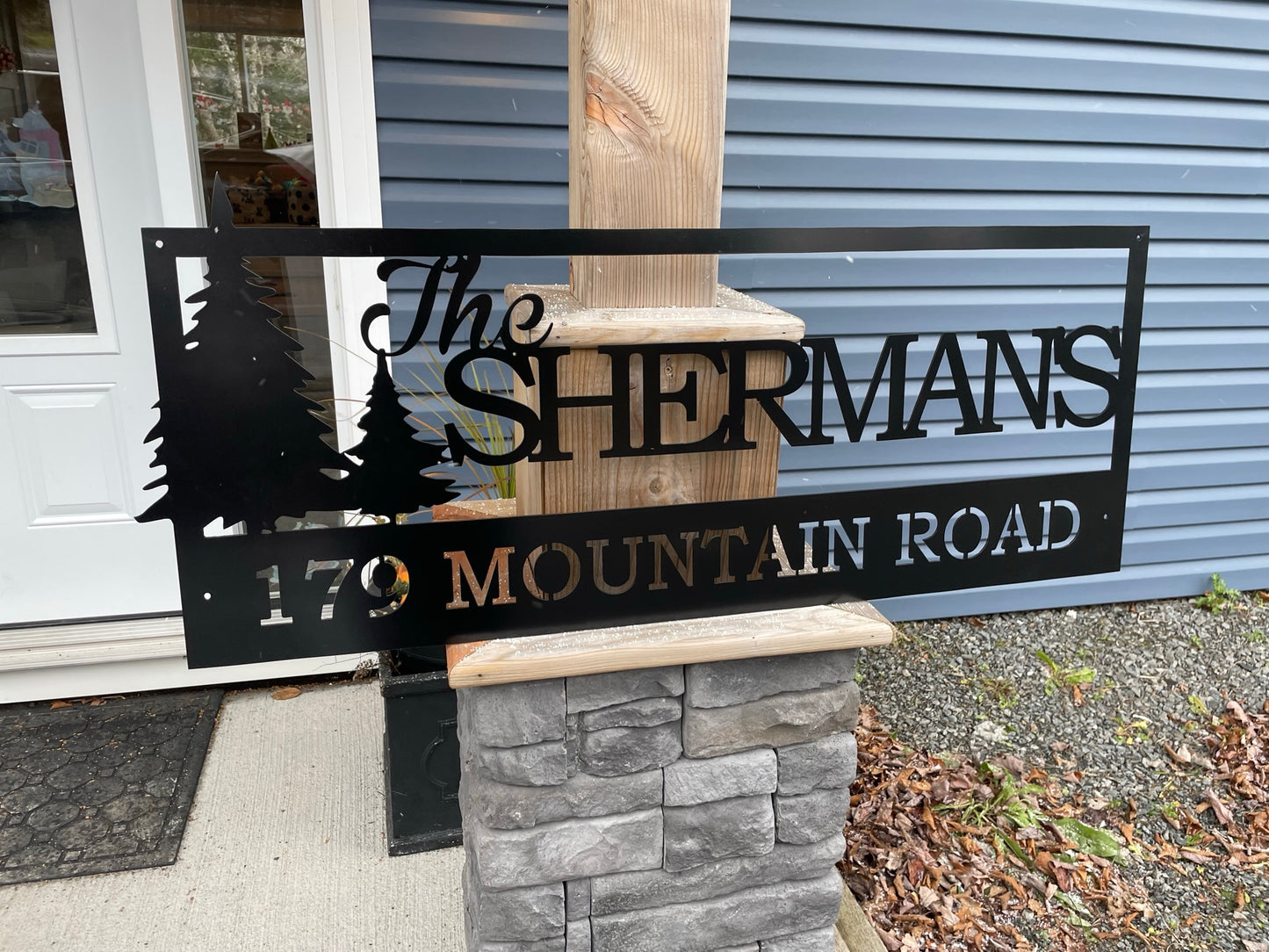 Panneau civique en métal Evergreen personnalisé