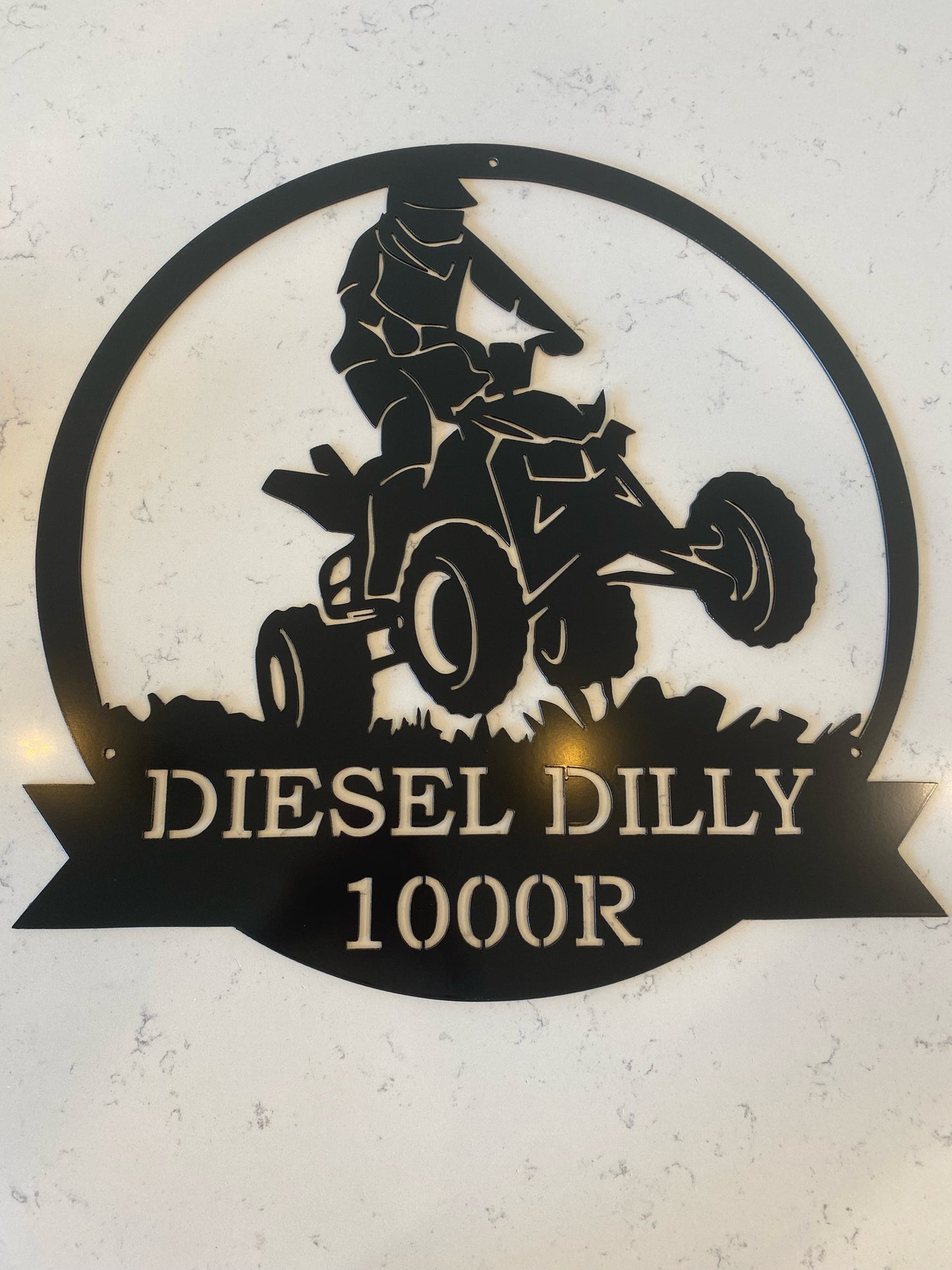 Panneau en métal personnalisé pour quad à quatre roues