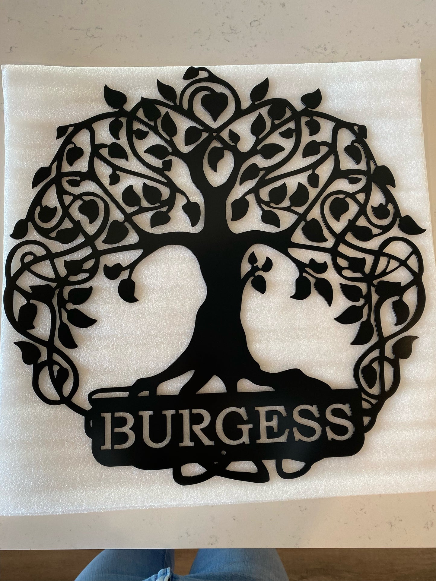 Panneau d'arbre généalogique en métal personnalisé 3