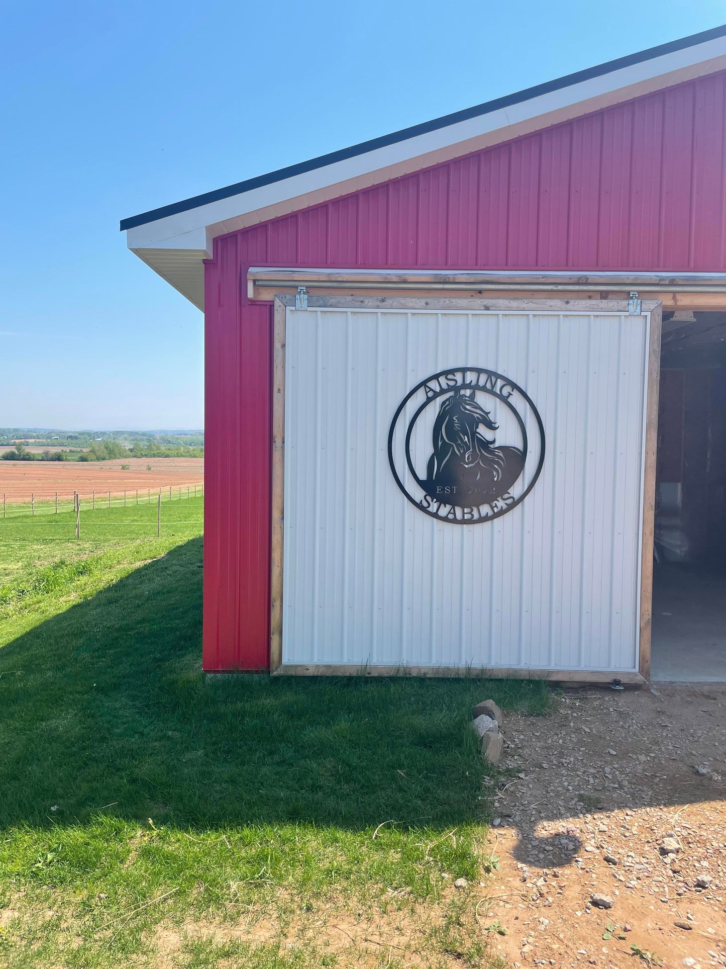 Panneau personnalisé en métal représentant un portrait de cheval