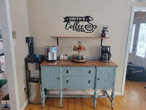 Custom Metal Coffee Bar Sign