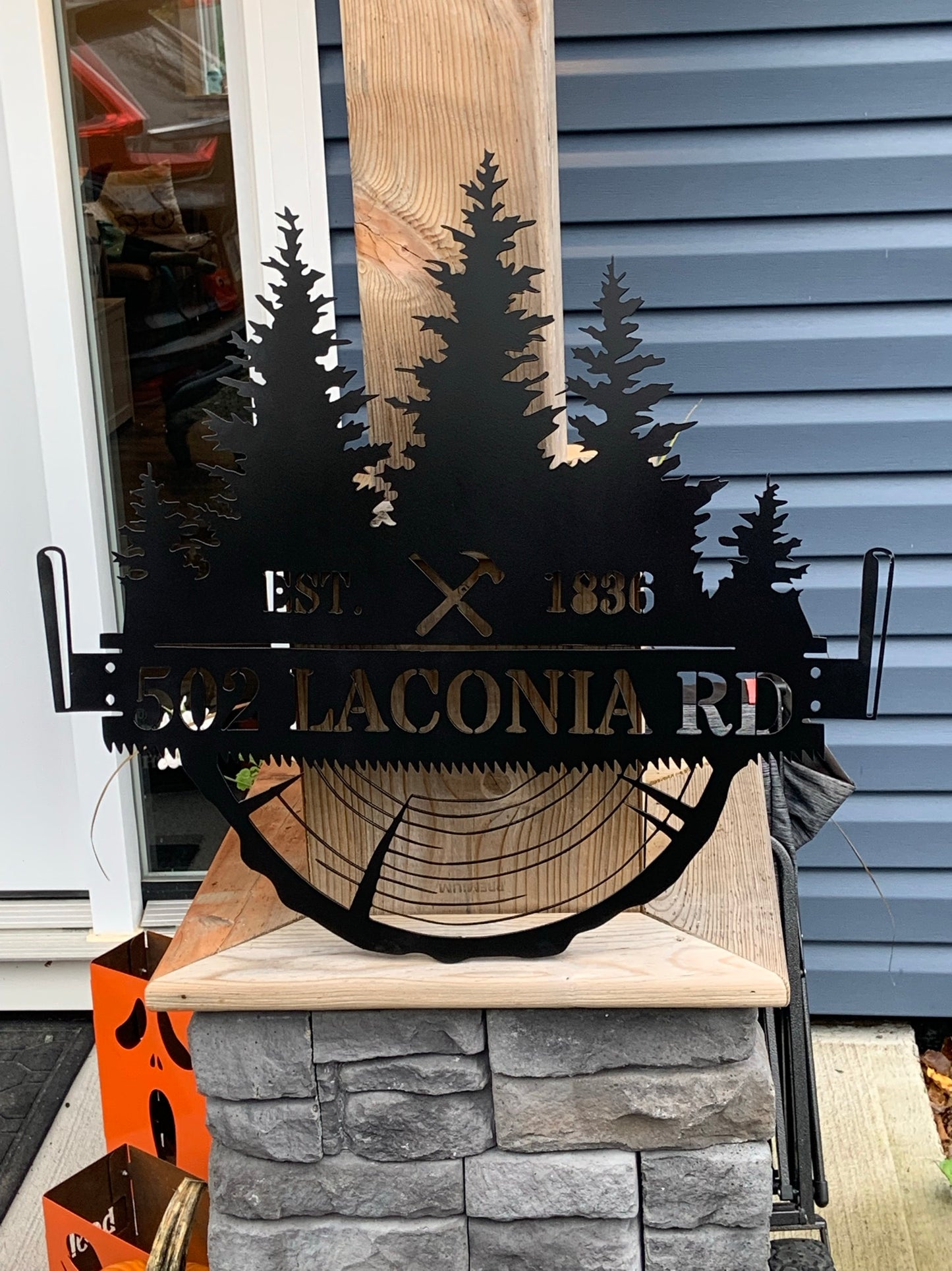 Panneau de scierie en métal personnalisé