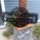 Custom Metal Backyard Oasis Sign