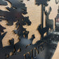 Custom Metal Deer Scene Sign