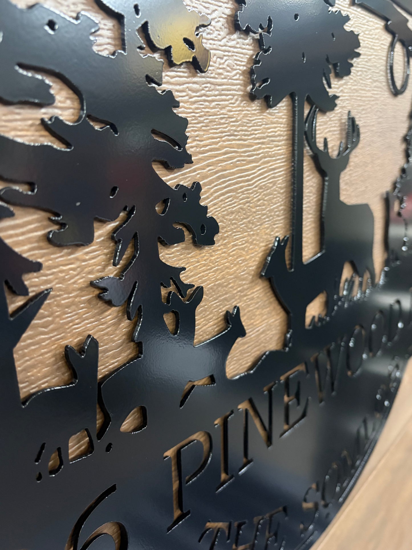 Custom Metal Deer Scene Sign