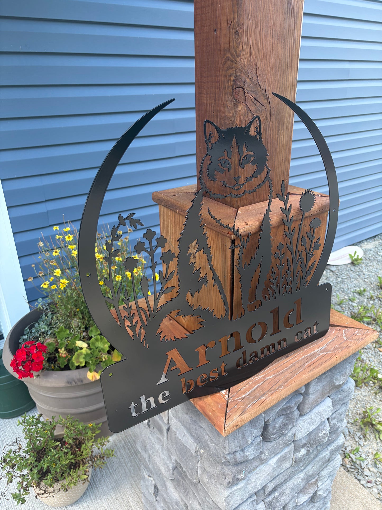Custom Metal Cat Memorial