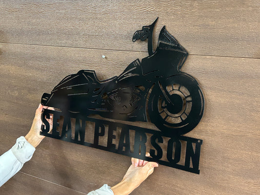 Panneau de moto Street Glide en métal personnalisé