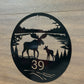 Custom Metal Moose and Deer Sign
