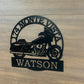 Custom Metal Street Glide Garage and Address Sign