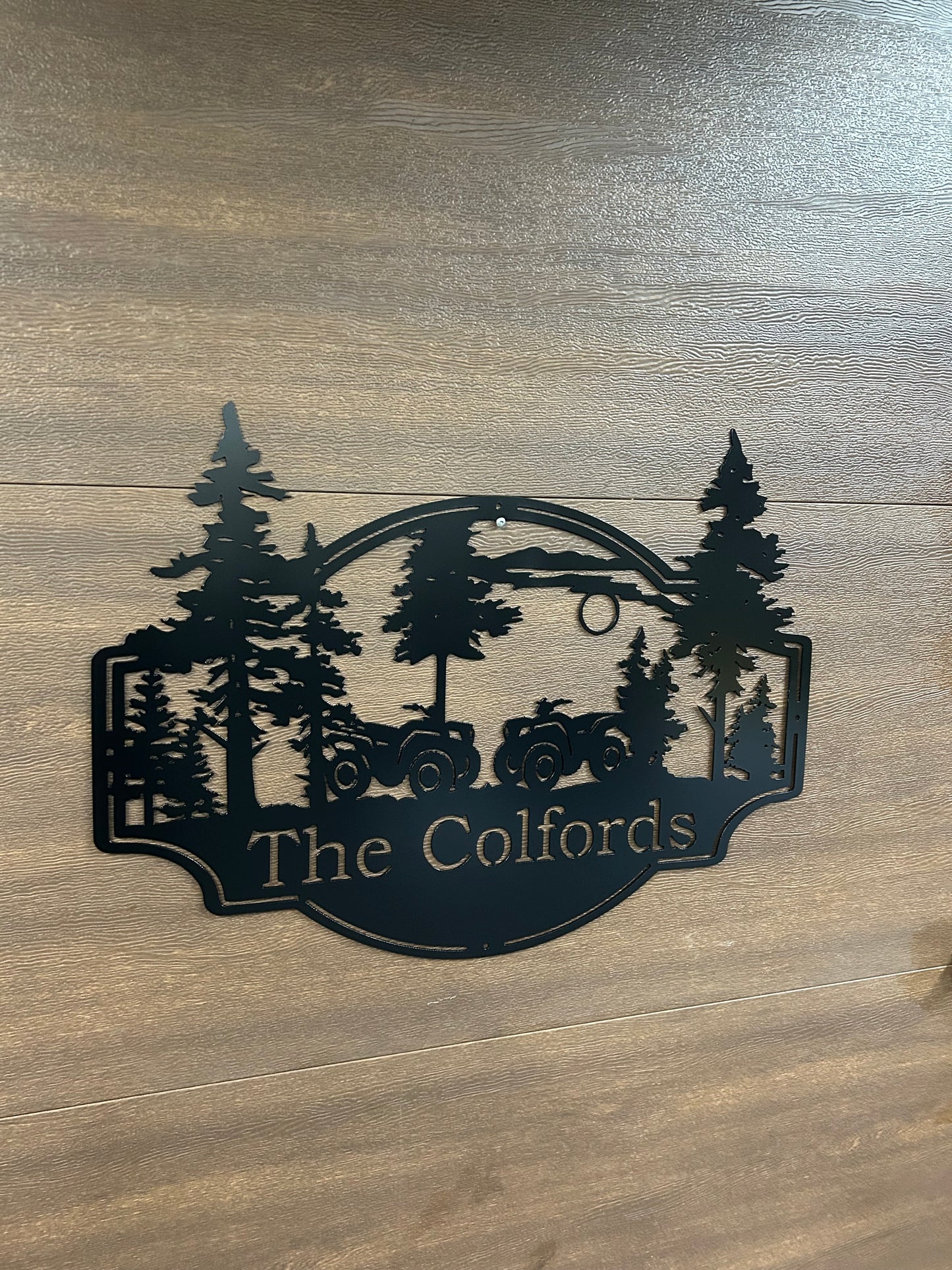 Custom Metal 4 Wheeler Quad Sign