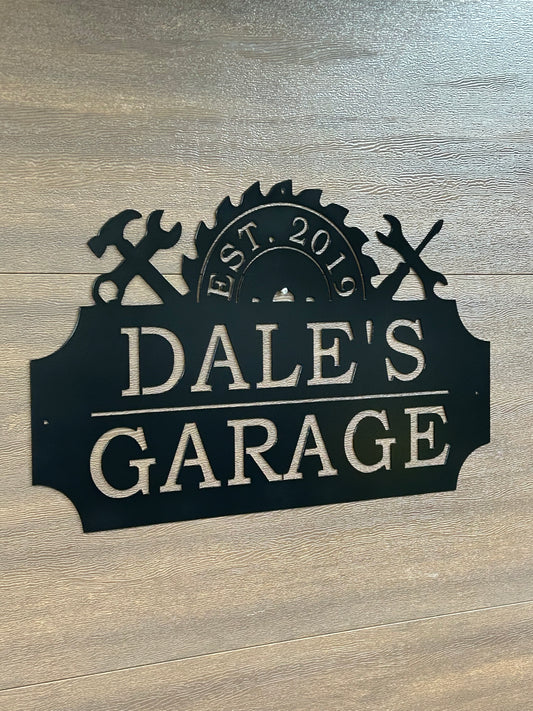 Custom Metal Workshop Sign