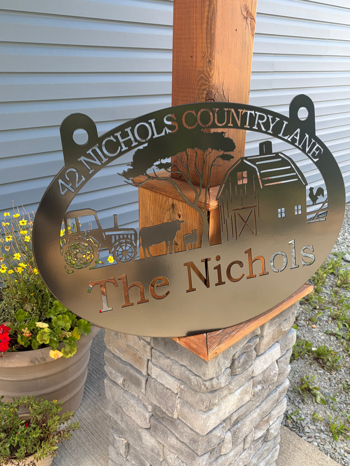 Custom Metal Farm Sign 2