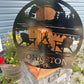 Custom Metal Sunset Campfire Sign