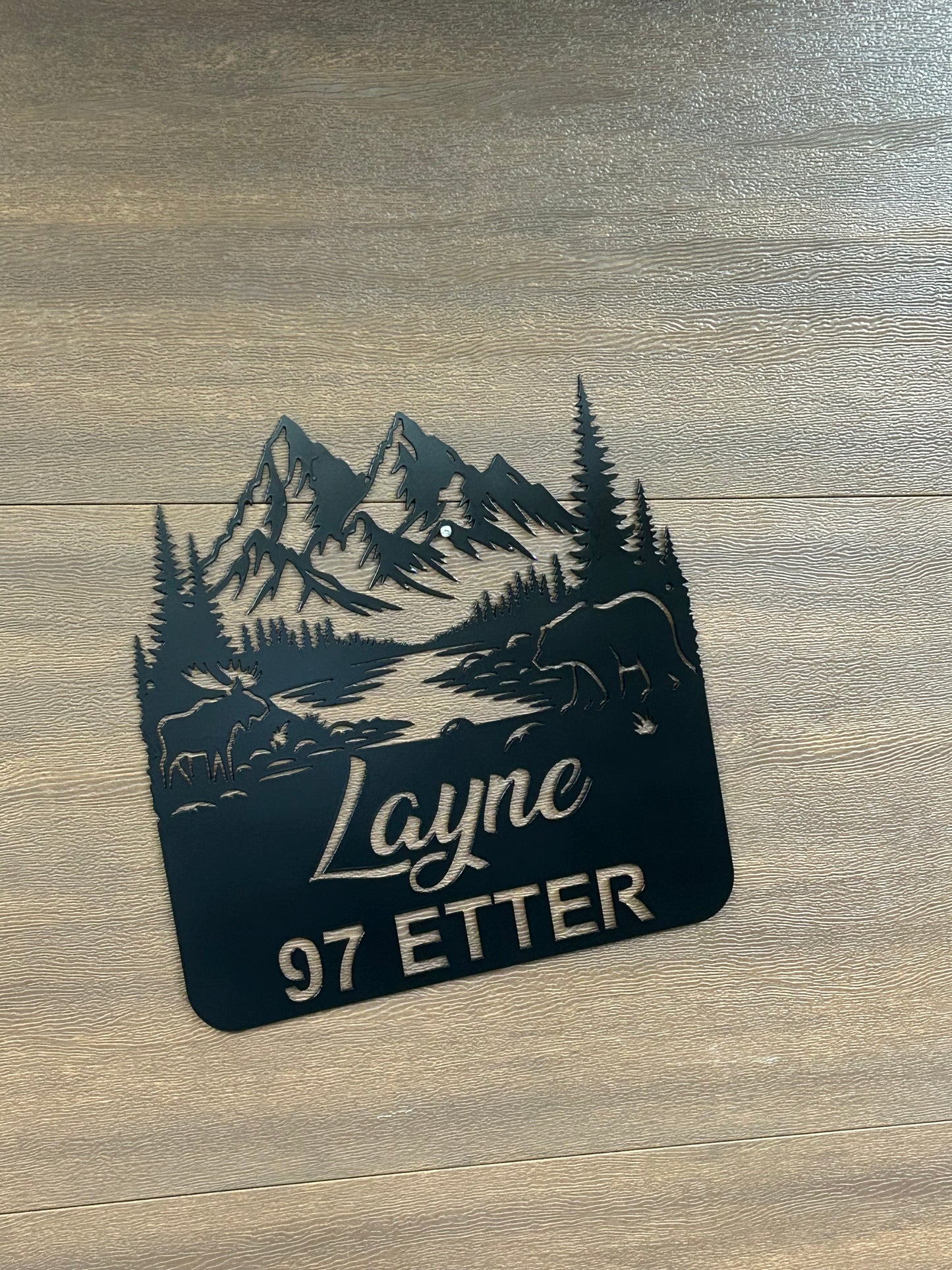 Panneau en métal personnalisé en forme de tête d'élan