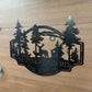 Custom Metal Deer Scene Sign