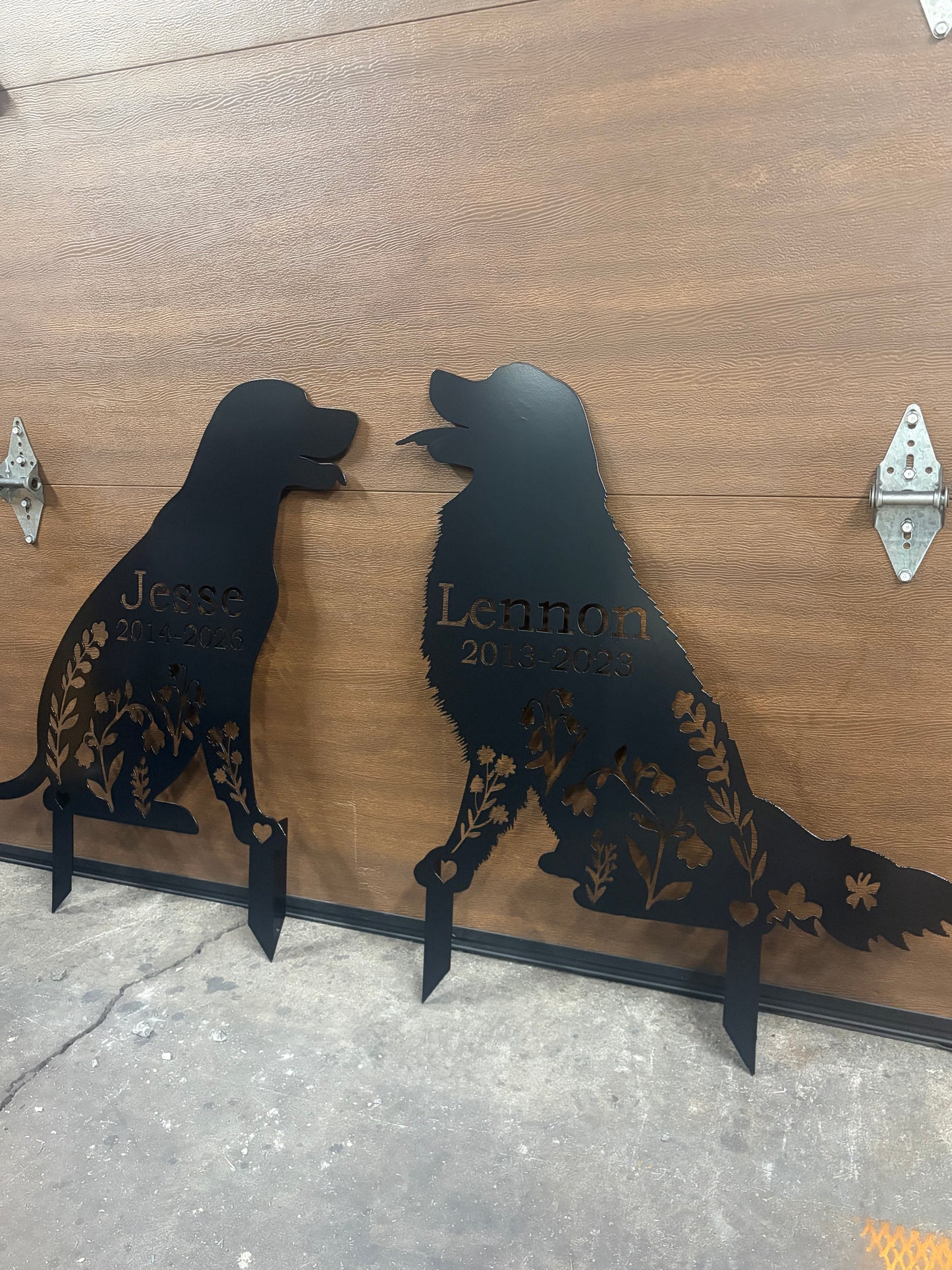 Custom Metal Dog Memorials