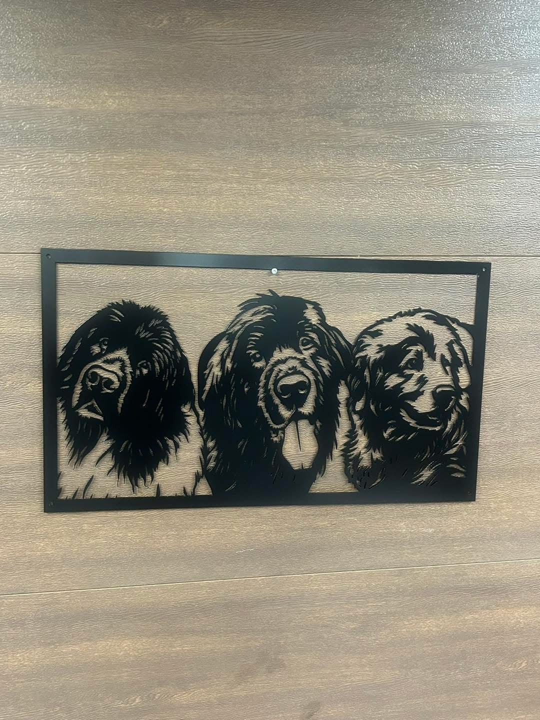 Portraits de chiens en métal personnalisés