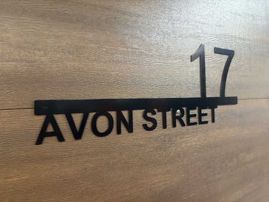 Custom Metal Modern Metal Civic Address Sign
