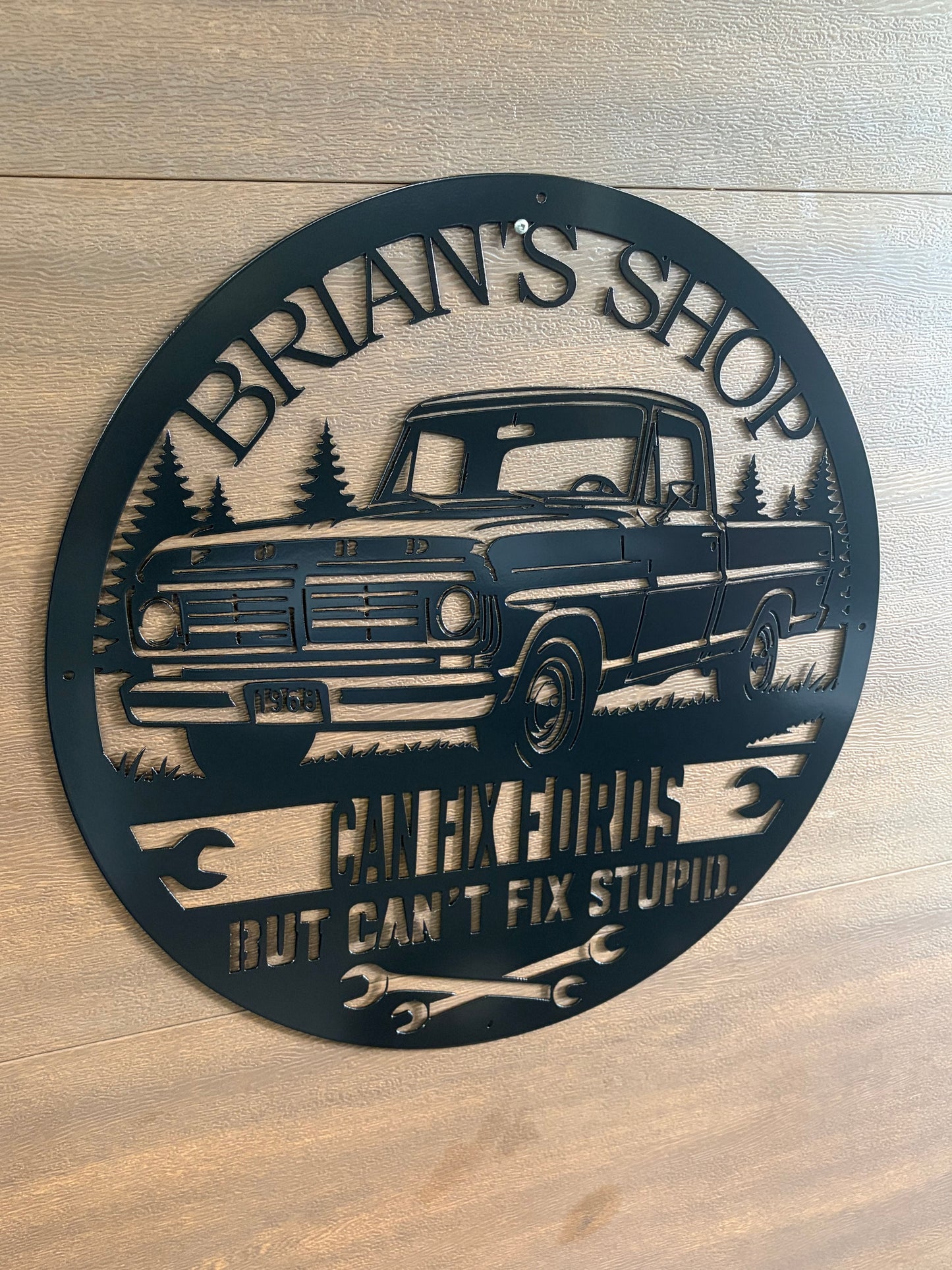 Custom Ford Truck Metal Sign