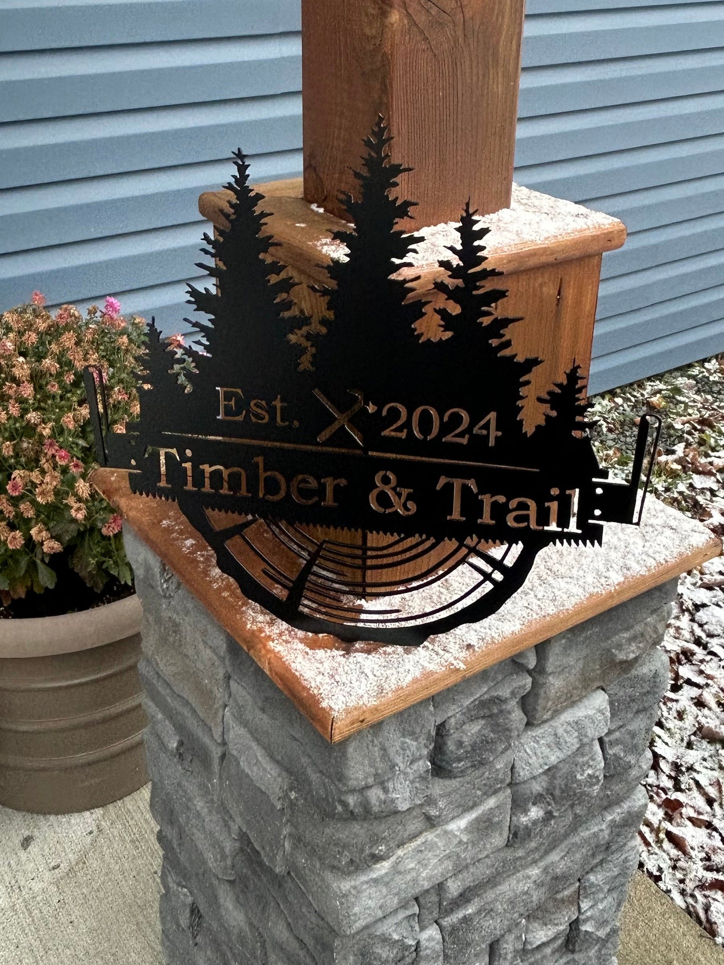 Panneau de scierie en métal personnalisé