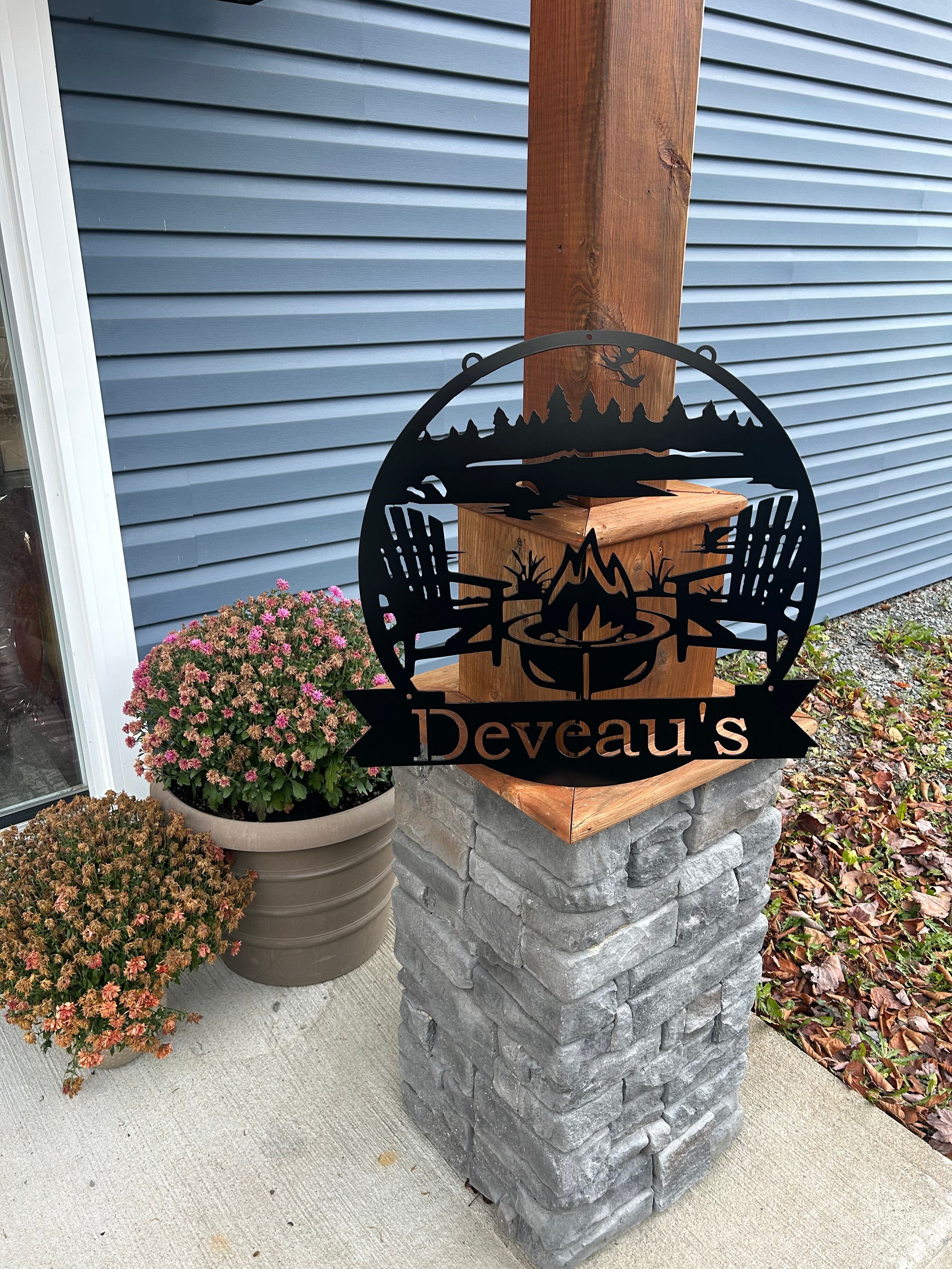 Fireside Signs Custom Metal Campfire Sign – Smoke on the Water Fire Pits and Signs