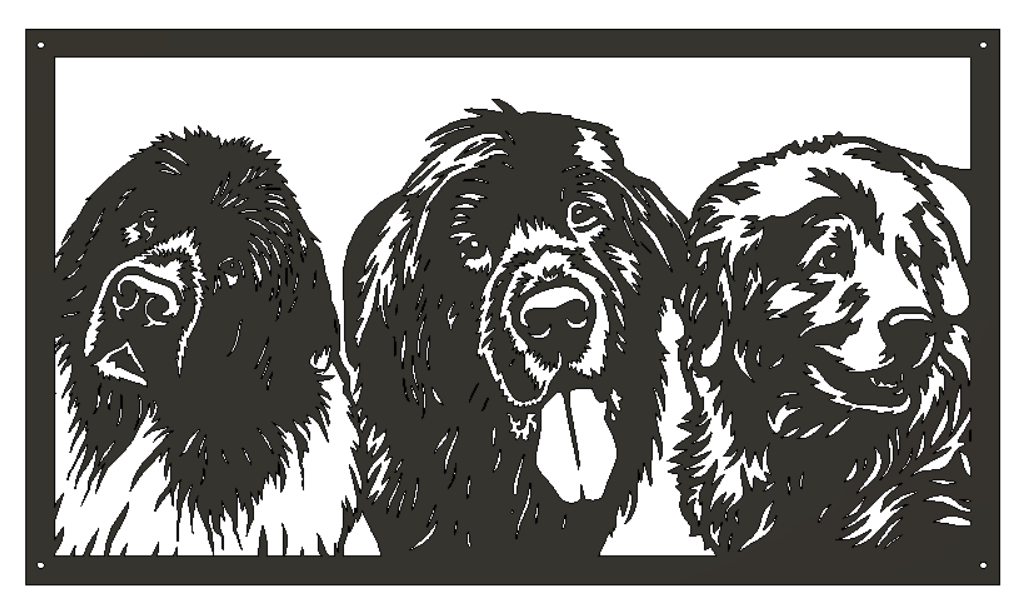 Portraits de chiens en métal personnalisés