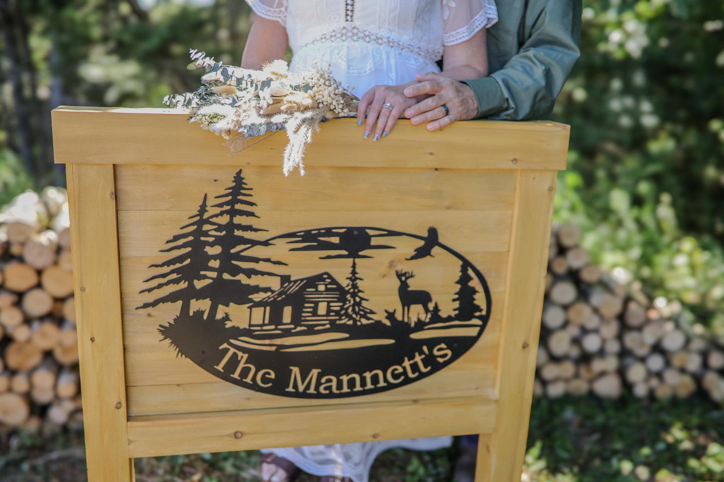 Custom Metal Deer Cabin Signs
